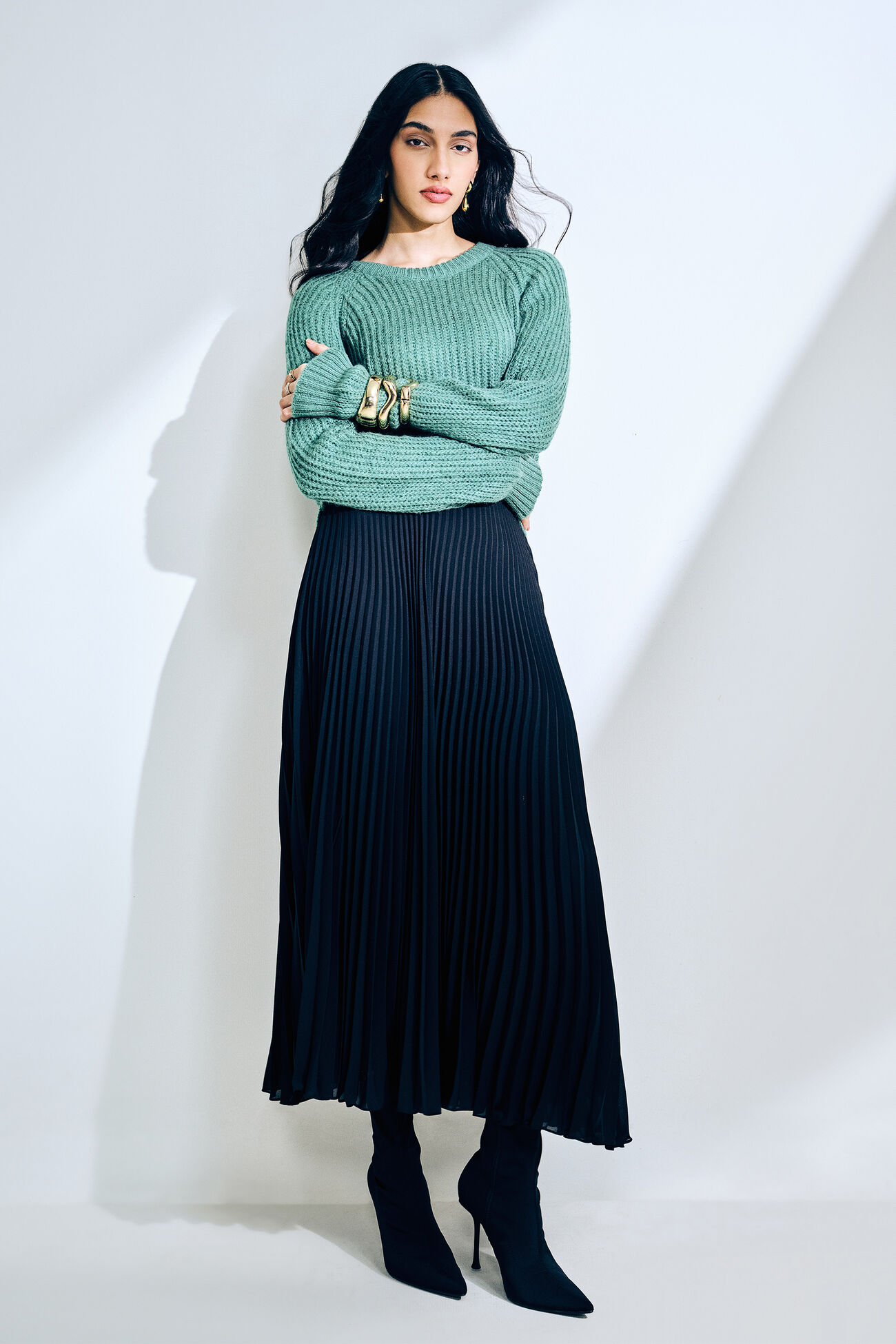 Chilly Days Green Sweater