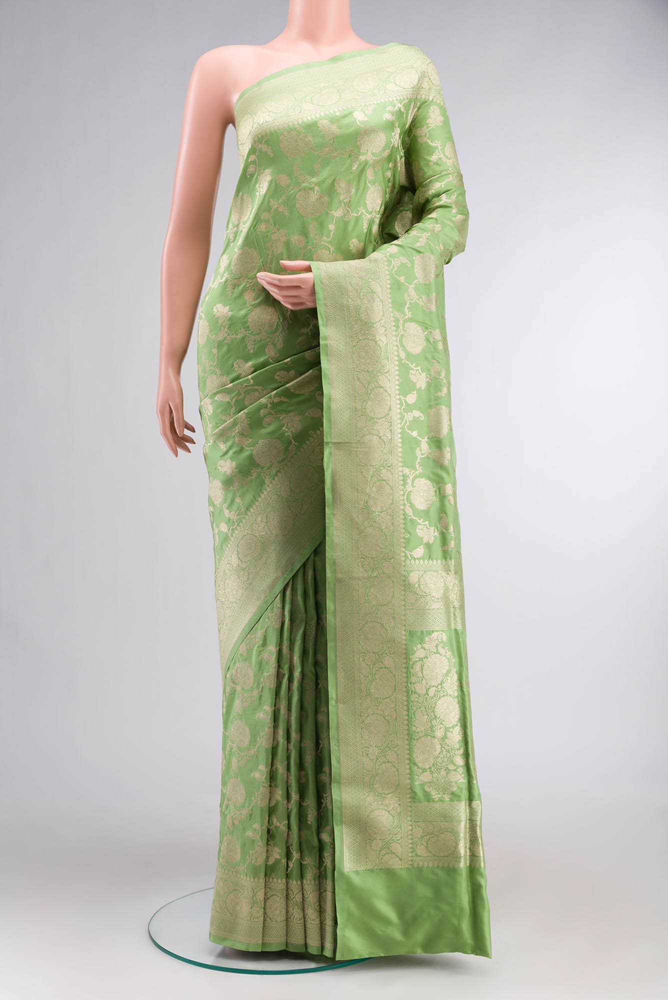 Green Banarasi Silk Saree
